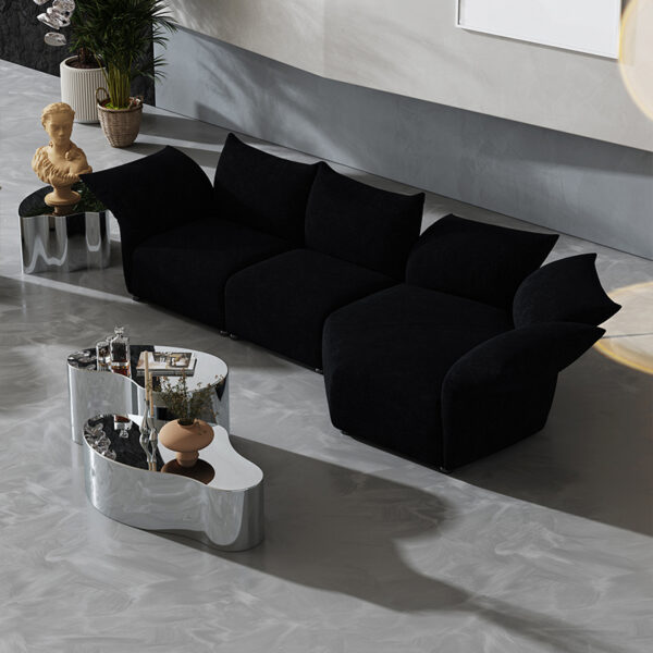 Italian Luxury Fabric 4 Seater Living Room Sofa