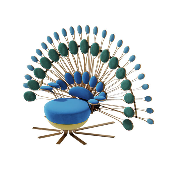 Nordic peacock open screen art creative leisure chair