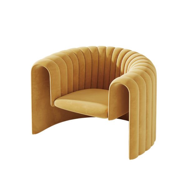 Italian minimalist U-shaped pumpkin shaped lounge chair