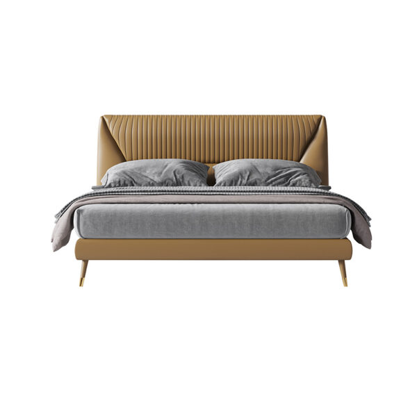 American light luxury leather grab fold technology double bed