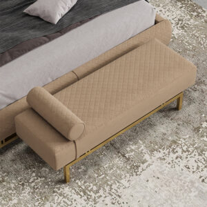 American Light Luxury Cloth High Sense Bed End Stool