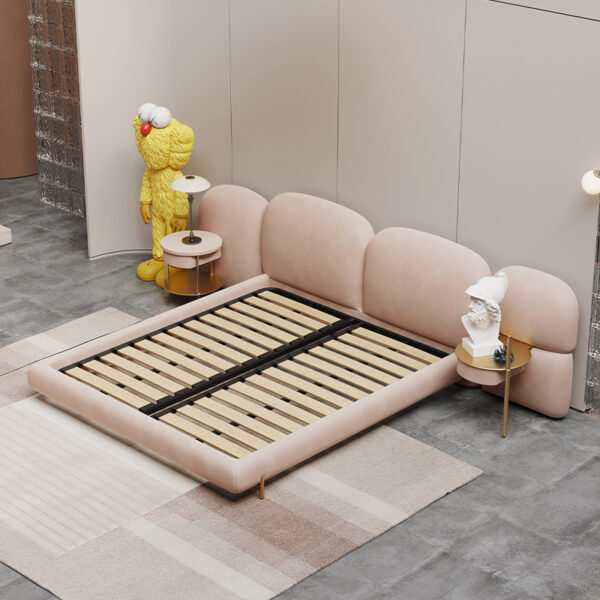 Italian light luxury fabric master bedroom double bed