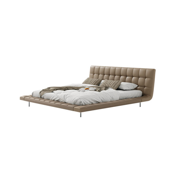 Light luxury full leather high quality comfortable double bed