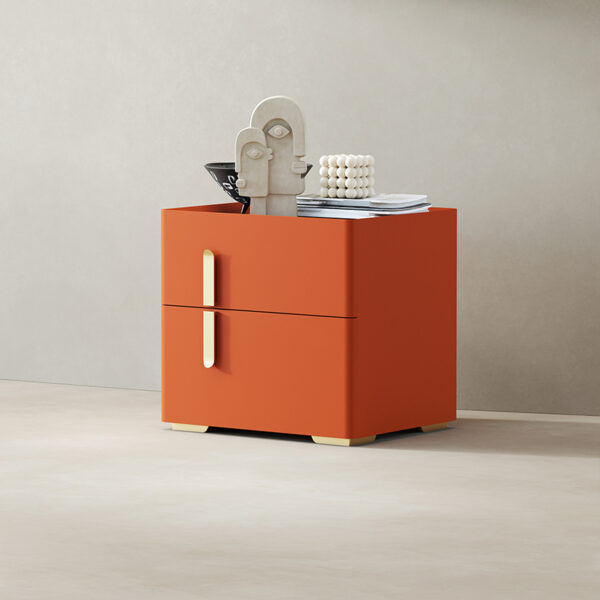 Modern simple bedroom orange superior sense nightstand