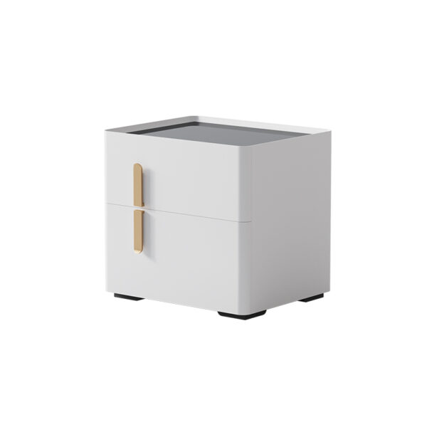 Modern simple bedroom white nightstand