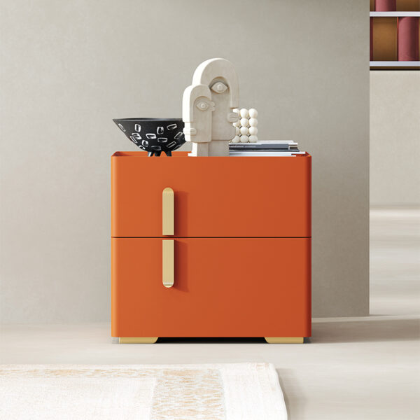 Modern simple bedroom orange superior sense nightstand
