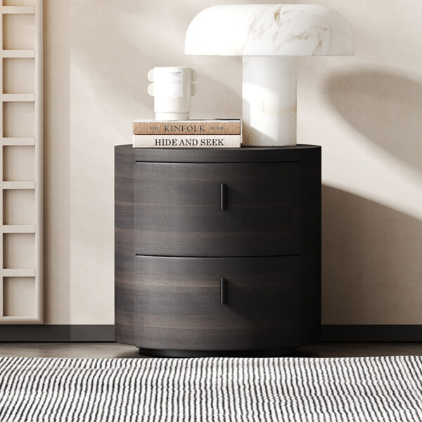 Modern simple retro style smoky nightstand