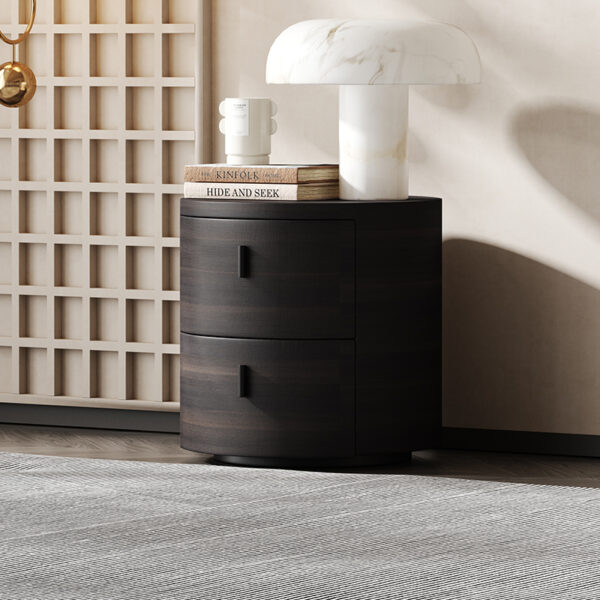 Modern simple retro style smoky nightstand