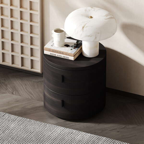 Modern simple retro style smoky nightstand