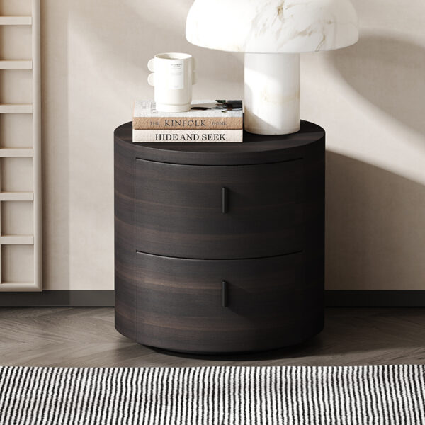 Modern simple retro style smoky nightstand