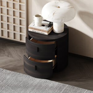 Modern Simple Retro Style Smoky Nightstand