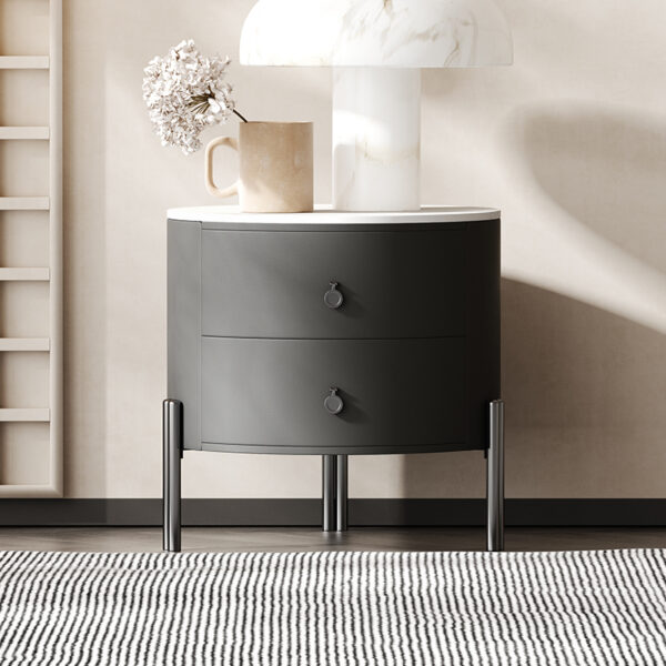 Italian minimalist light luxury simple small apartment bedside table