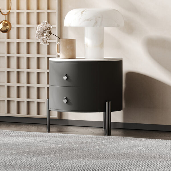 Italian minimalist light luxury simple small apartment bedside table