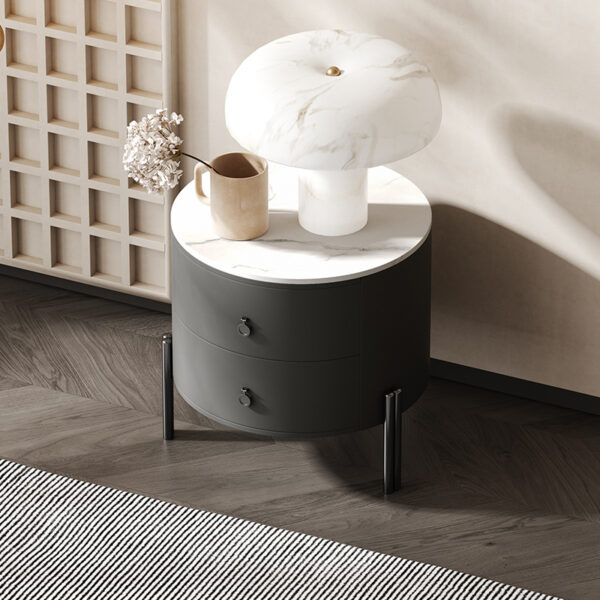 Italian minimalist light luxury simple small apartment bedside table