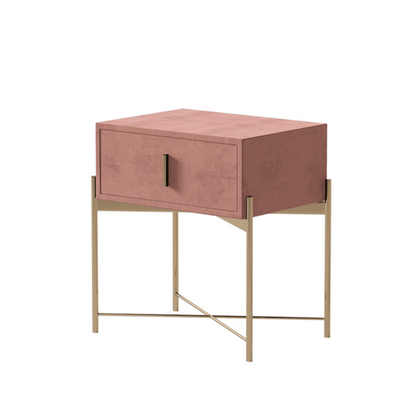Nordic Light Luxury Bedside Table Iron Art Storage Cabinet