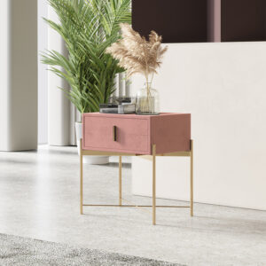 Nordic Light Luxury Bedside Table Iron Art Storage Cabinet