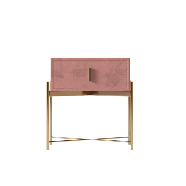 Nordic Light Luxury Bedside Table Iron Art Storage Cabinet
