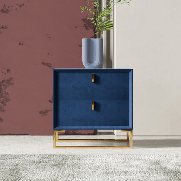 Nordic light luxury high sense bedside table shelf