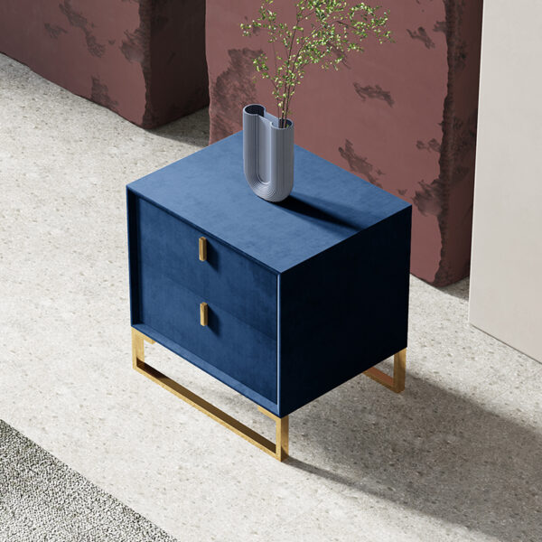 Nordic light luxury high sense bedside table shelf