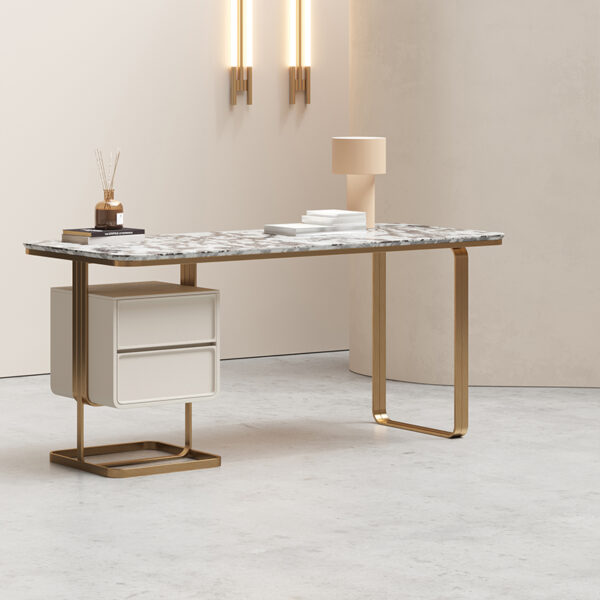 American light luxury high sense natural marble dresser