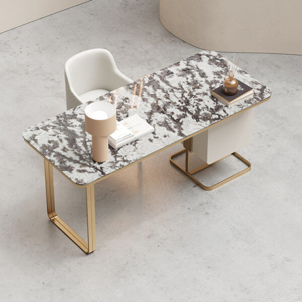 American light luxury high sense natural marble dresser