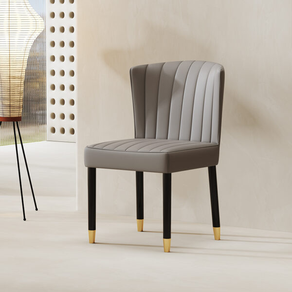 Nordic light luxury dining chair solid wood home