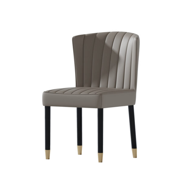Nordic light luxury dining chair solid wood home