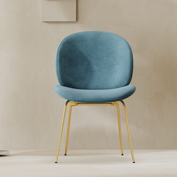 Modern simple dining chair Nordic iron art light luxury dining chair
