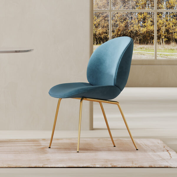 Modern simple dining chair Nordic iron art light luxury dining chair