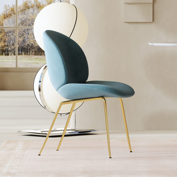 Modern simple dining chair Nordic iron art light luxury dining chair