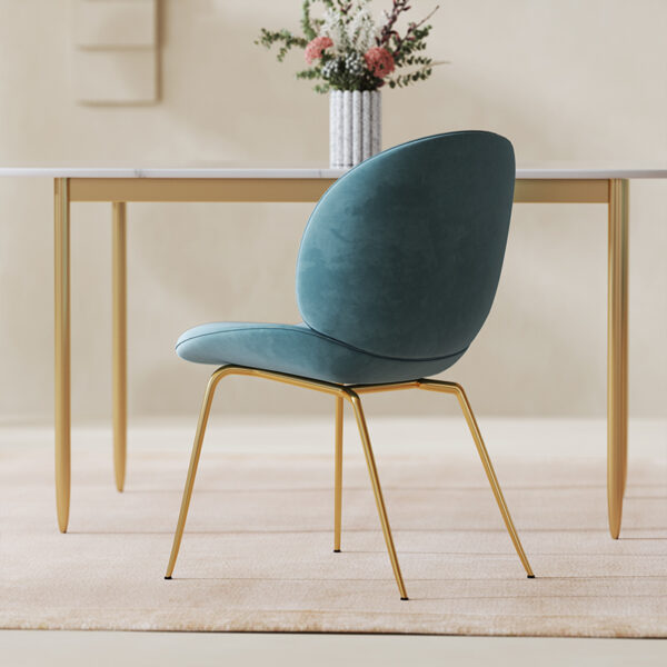 Modern simple dining chair Nordic iron art light luxury dining chair