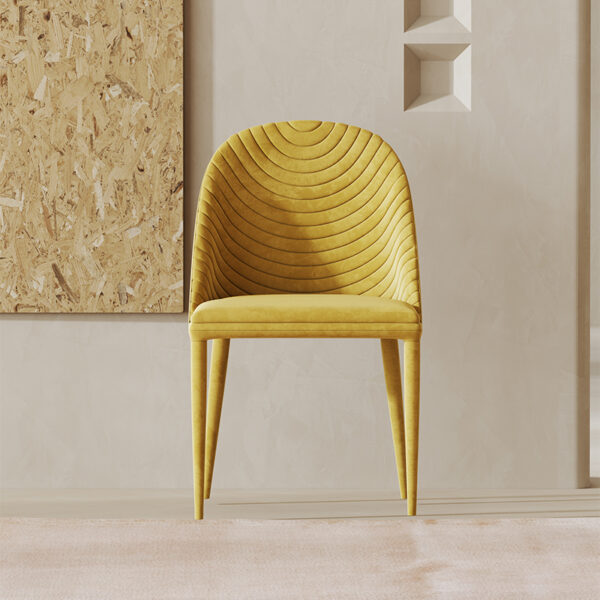 Modern simple light luxury dining chair home Italian suede