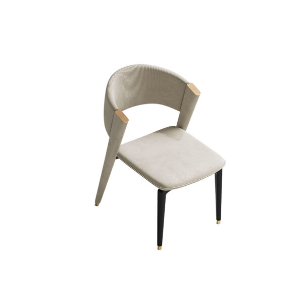 Italian light luxury solid wood dining chair modern simple