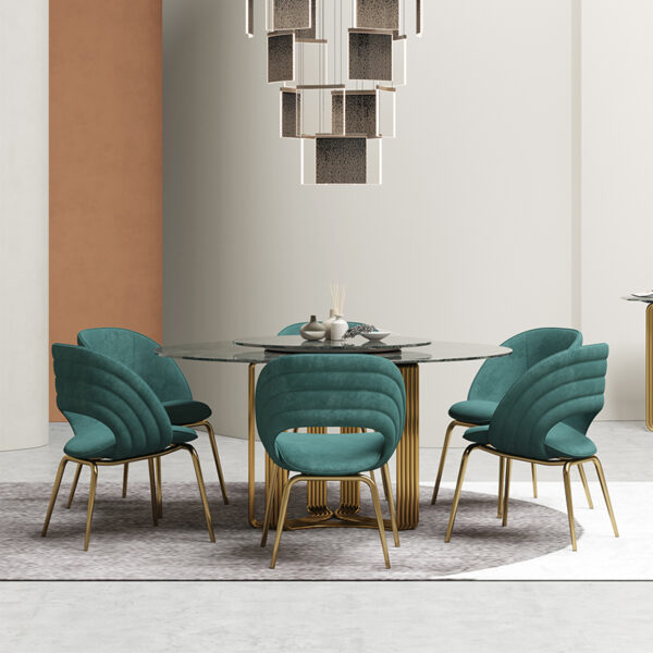 Modern Simple Green Small Fresh Home Dining Chair