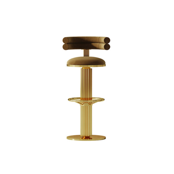 All-gold High Leg Swivel Table Dining Chair