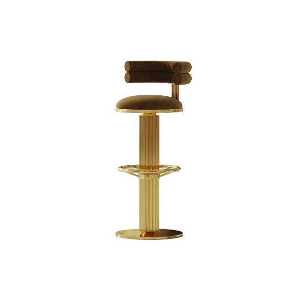 All-gold High Leg Swivel Table Dining Chair