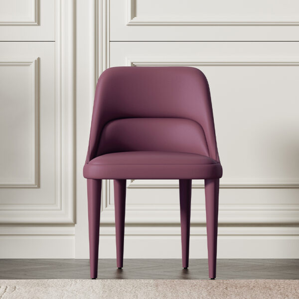American Light Luxury Home Leather Texture Dining Chair