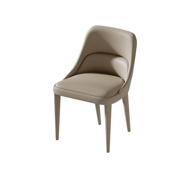 American Light Luxury Home Leather Texture Dining Chair