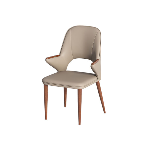 American Light Luxury High Back Strap Armrests Restaurant Dining Chair