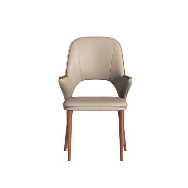 American Light Luxury High Back Strap Armrests Restaurant Dining Chair