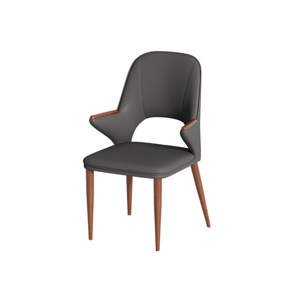 American Light Luxury High Back Strap Armrests Restaurant Dining Chair