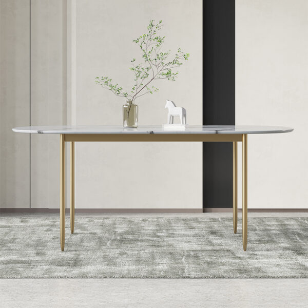 Oval Marble Coffee Table Modern Nordic Dining Table