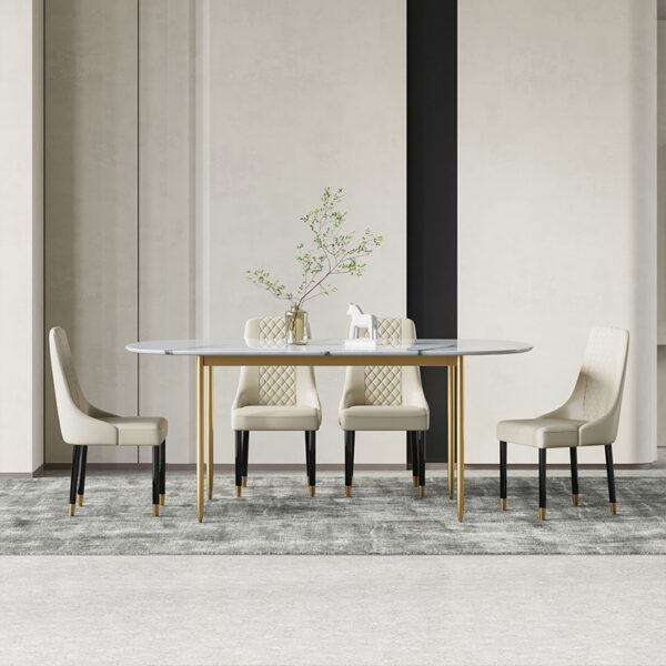 Oval Marble Coffee Table Modern Nordic Dining Table