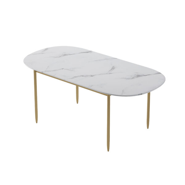 Oval Marble Coffee Table Modern Nordic Dining Table