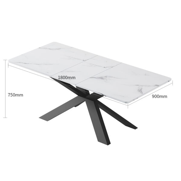Rectangular multi-family marble large dining table