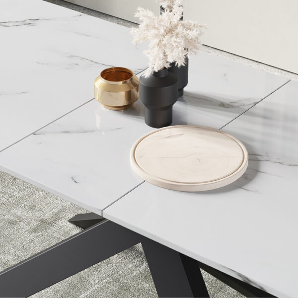 Rectangular multi-family marble large dining table