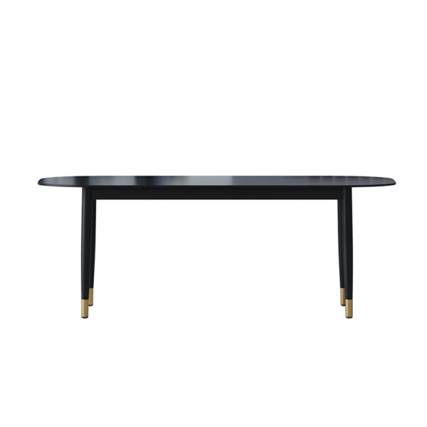 Black And White Matching Rock Plate Dining Table