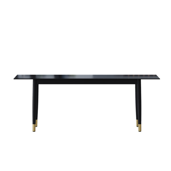 Black And White Matching Rock Plate Dining Table
