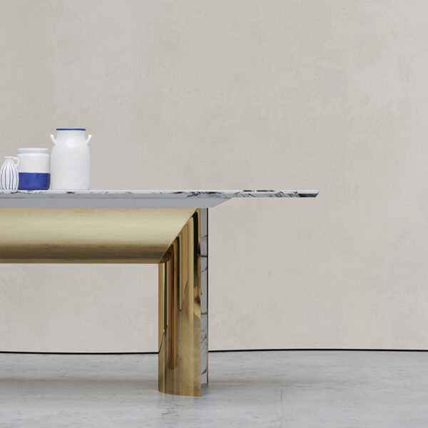 Modern Light Luxury Rectangular Marble Dining Table