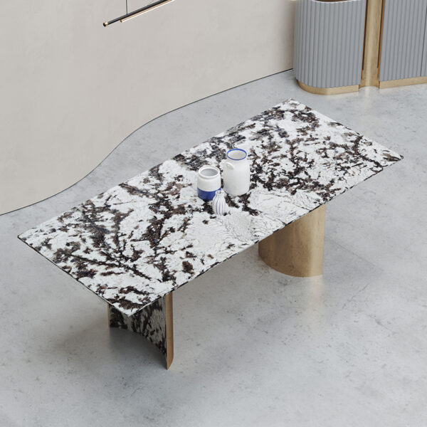 Modern Light Luxury Rectangular Marble Dining Table